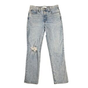Madewell Jeans Womens 28 Blue Perfect Vintage Crop‎ Jean High Rise Distressed